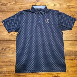 Dunning Golf Men's Polo Shirt Large L Navy Blue 124th U.S. Open Pinehurst STAFF